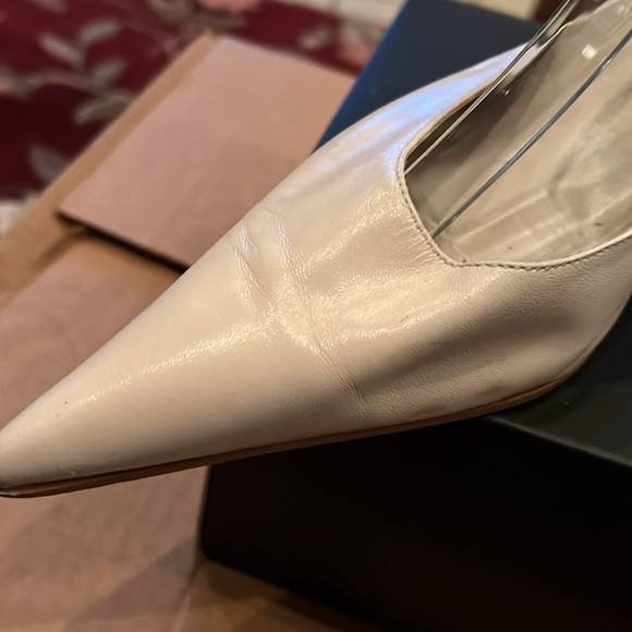 Guess by Marciano Vintage Leather Ankle Strap Heels in Bone Sz 8 - Picture 3 of 12